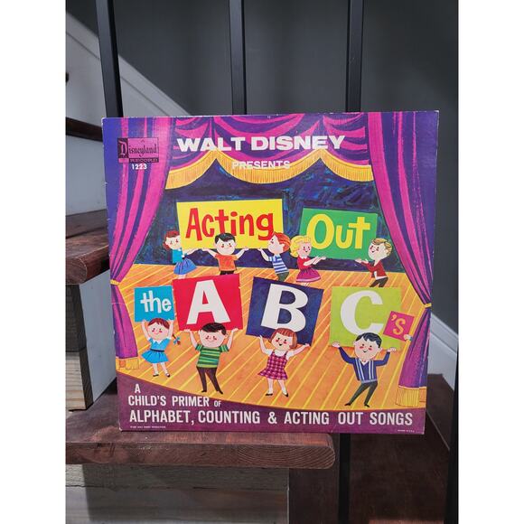 Walt Disney Presents Acting Out The ABC's Disneyland Records 1964 #1223 LP - Picture 1 of 5